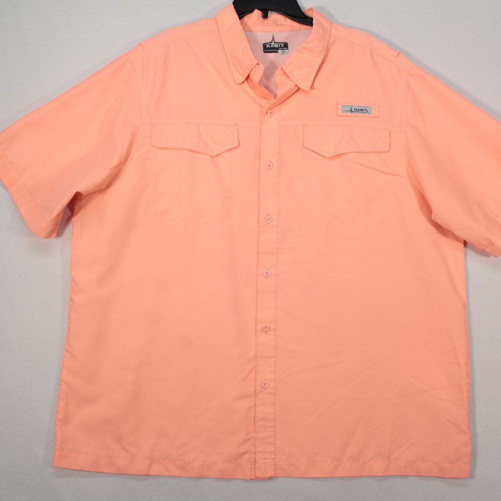 Habit Shirt Men's 2XL Short Sleeve Vented Fishing Shirt (has flaws)